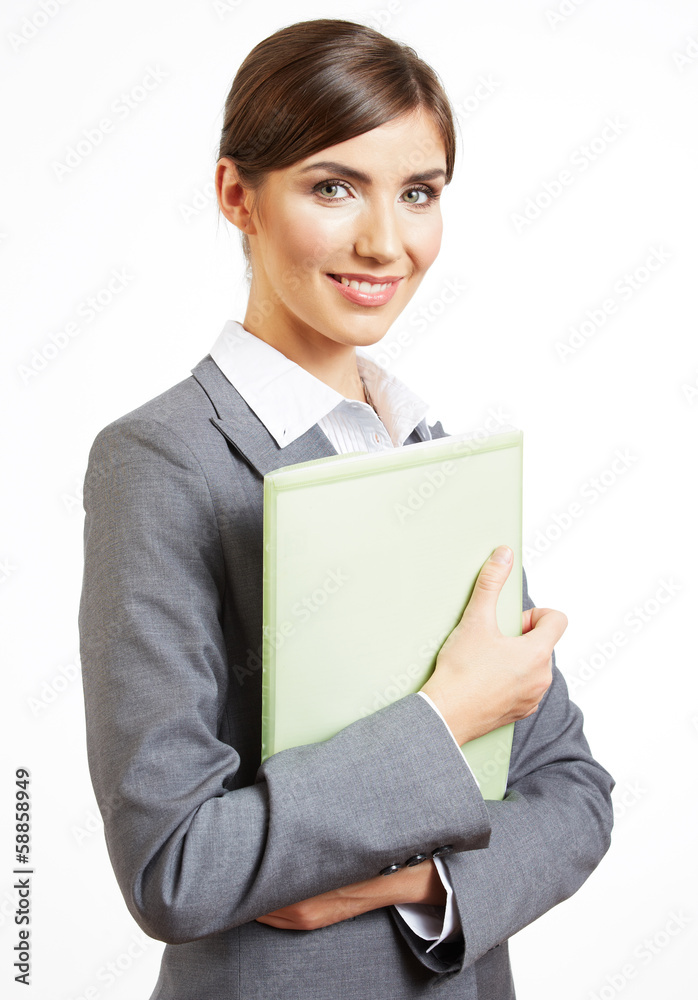 Business woman portrait isolated on white Business woman portrait isolated on white