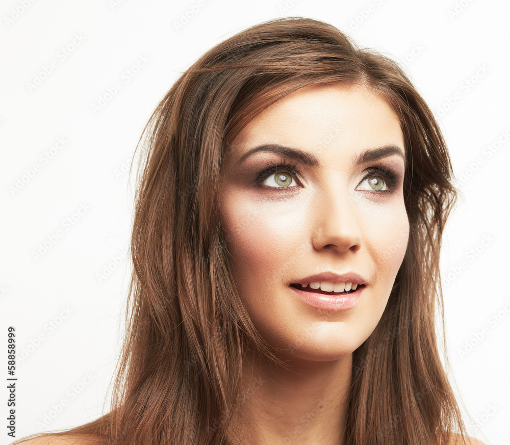 young woman isolated portrait young woman isolated portrait