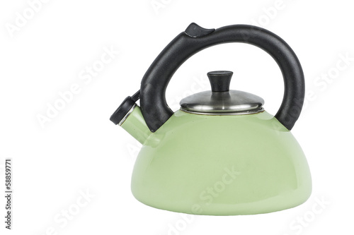 Green Tea Pot Kettle Isolated