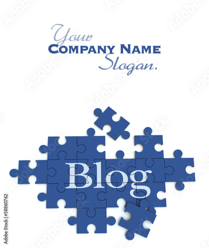 Blog  puzzle in blue