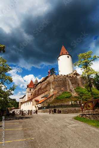 Path to Krivoklat castle gates photo