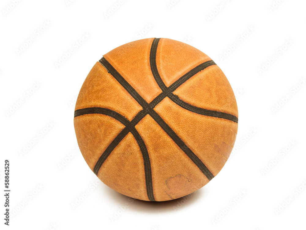 Fototapeta premium old basketball isolated