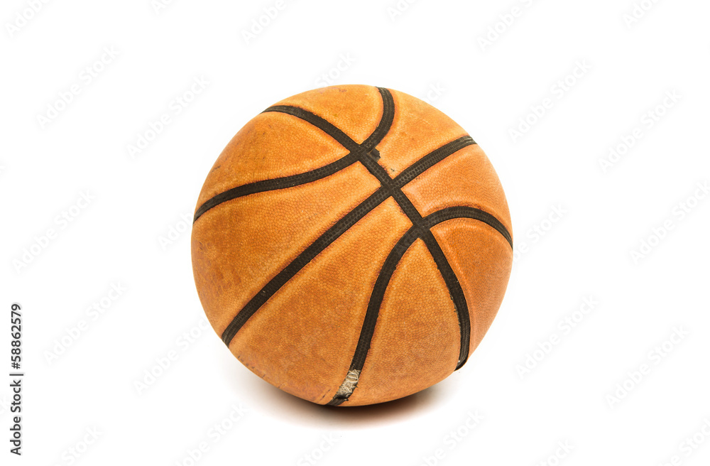old basketball isolated old basketball isolated
