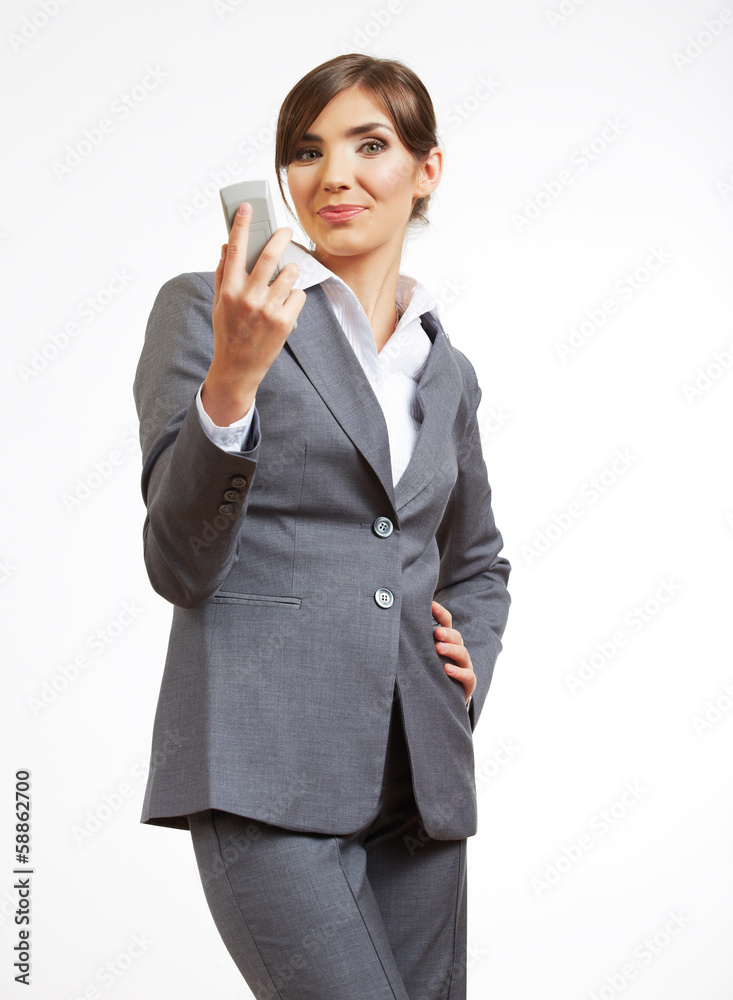 Business woman portrait isolated on white Business woman portrait isolated on white