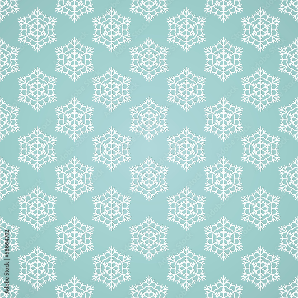 Blue seamless snowflake pattern Blue seamless snowflake pattern