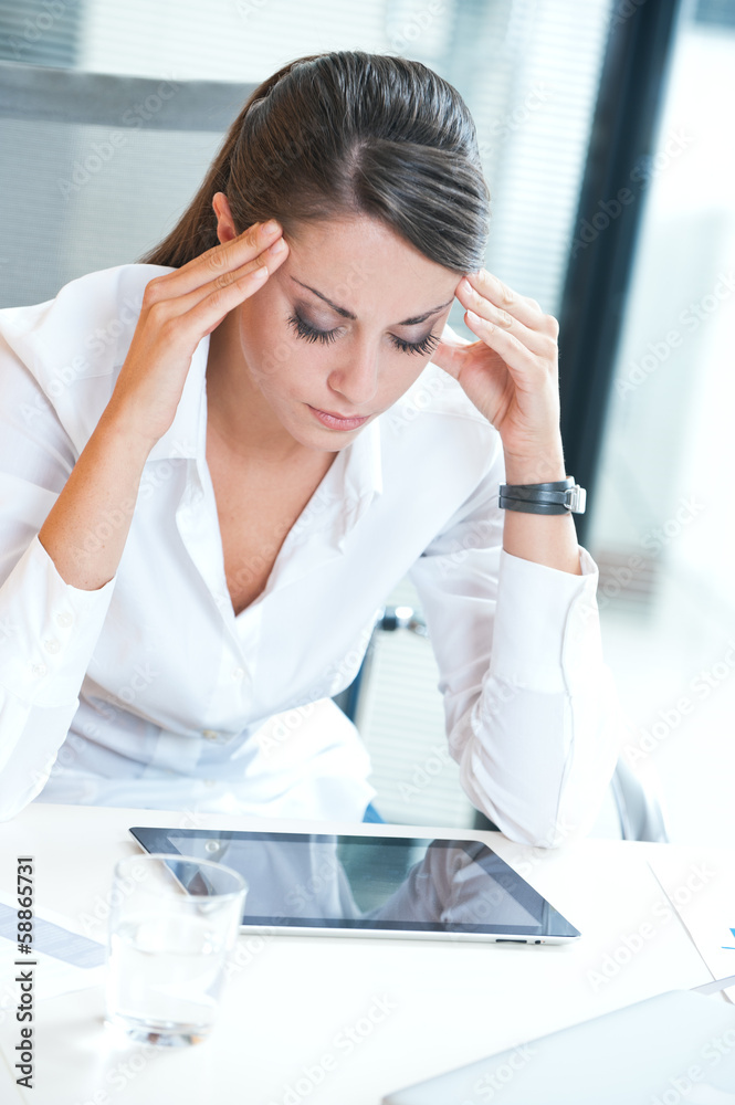 Exhausted businesswoman Exhausted businesswoman