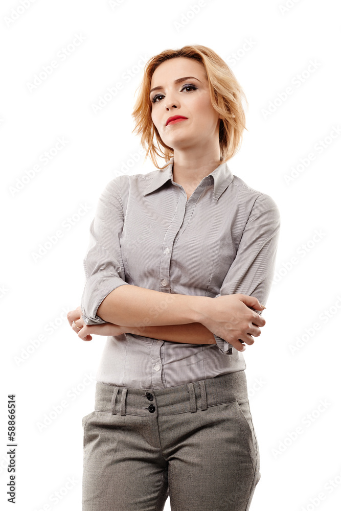Confident businesswoman with arms folded Confident businesswoman with arms folded