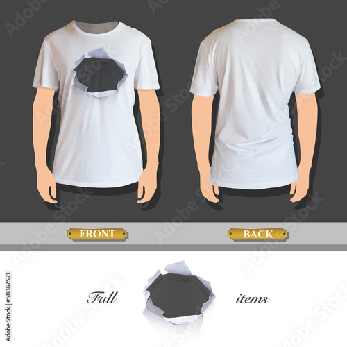 Black hole over white background.