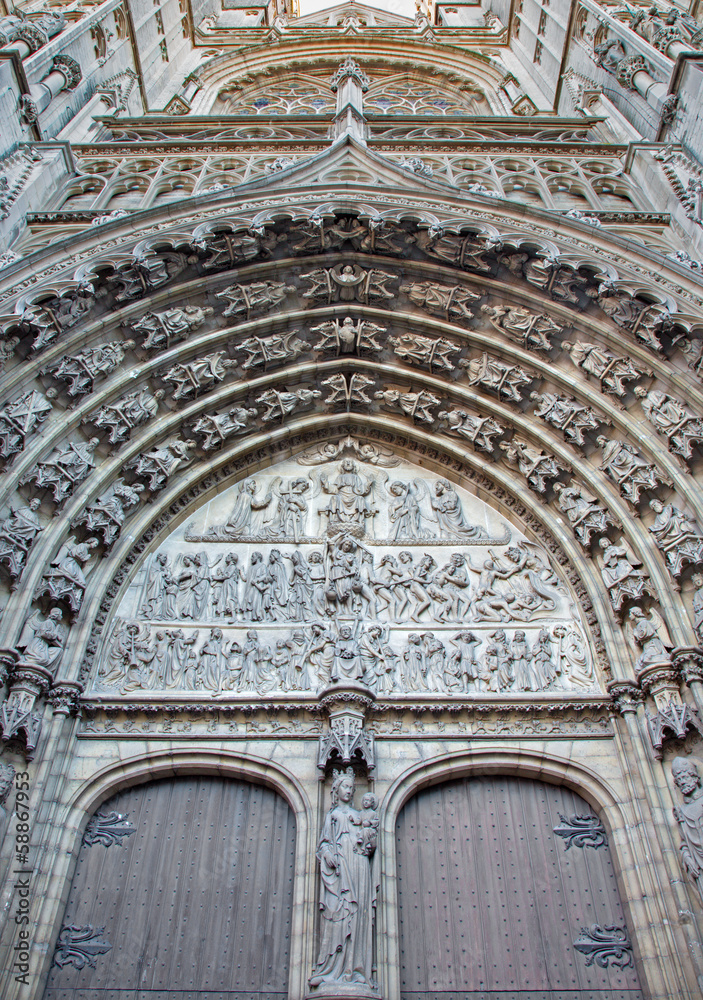 Antwerp - Relief of Last judgment - cathedral