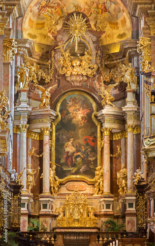 Vienna - Baroque altar of monastery church in Klosterneuburg