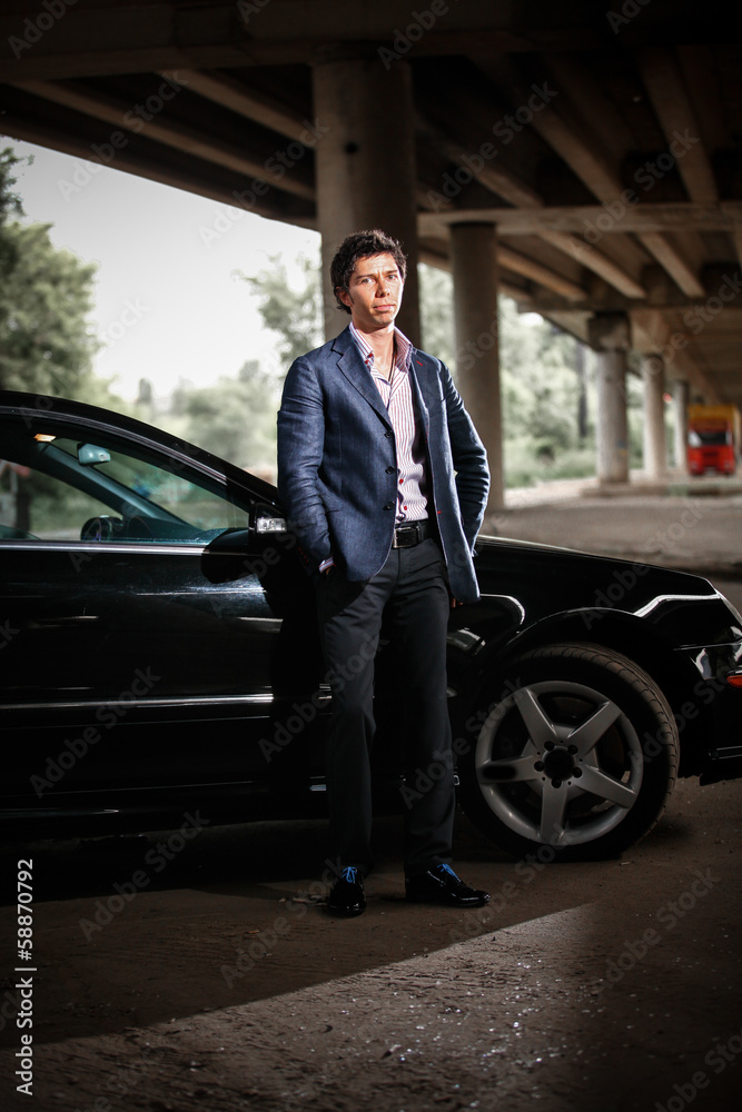 Guy Posing With His Car High-Res Stock Photo - Getty Images