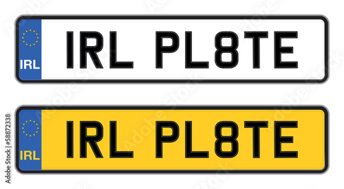 ireland number plate