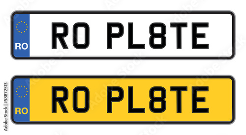 romania number plate