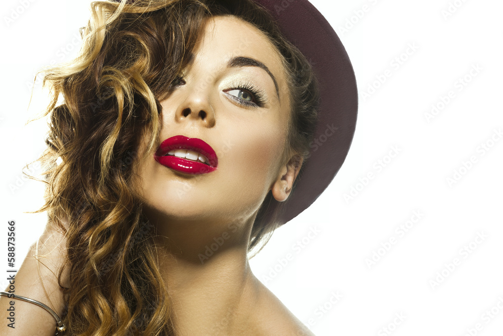 Fototapeta premium woman wearing hat
