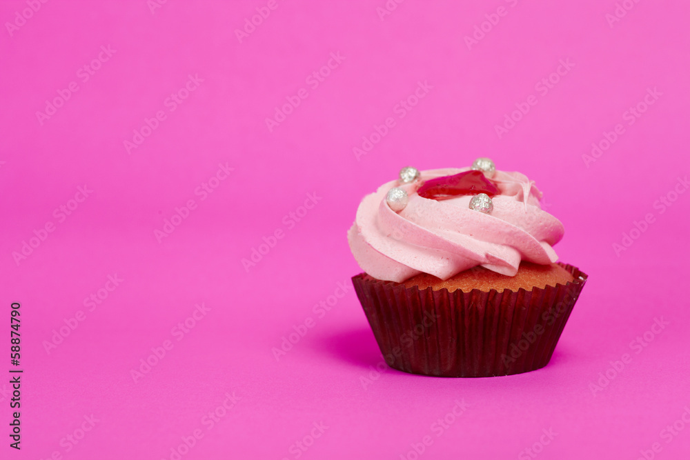 Cupcake on the pink a Cupcake on the pink a