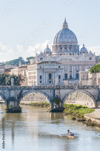 Ponte Sant'Angelo (Bridge of Hadrian) in Rome, Italy,