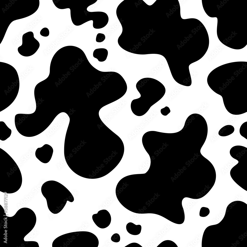 Cow Pattern Vector Abstract Cow Texture Vector