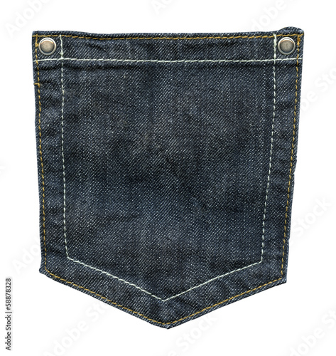  jeans pocket isolated on white