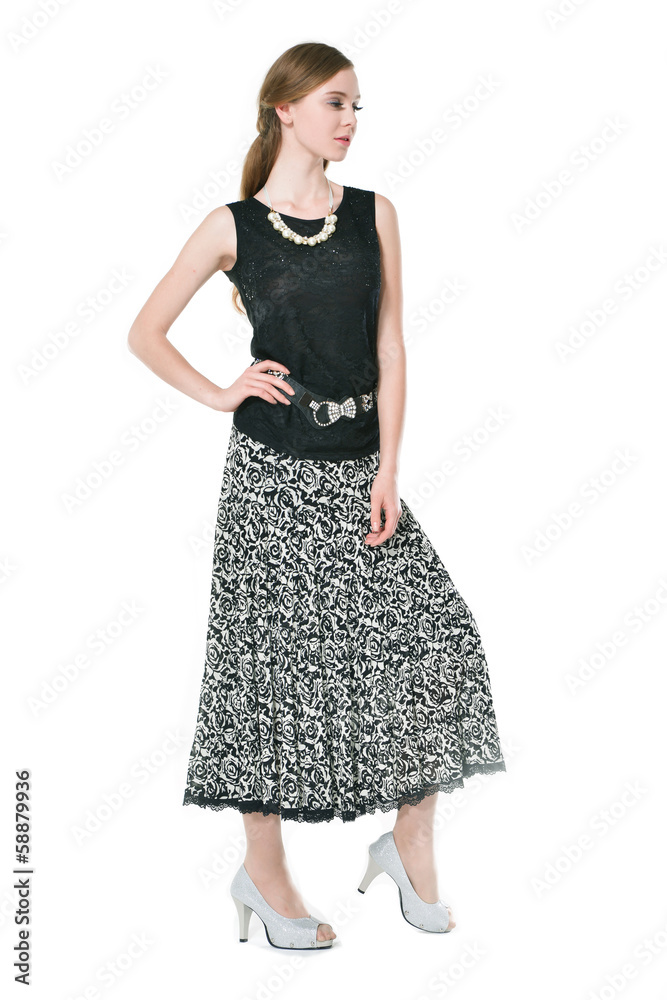 beautiful stylish girl in fashion stylish dress posing beautiful stylish girl in fashion stylish dress posing