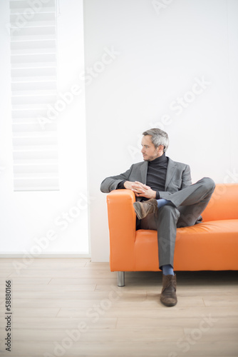 man in a waiting room
