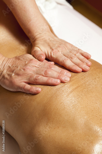 Woman receiving a professional massage and lymphatic drainage