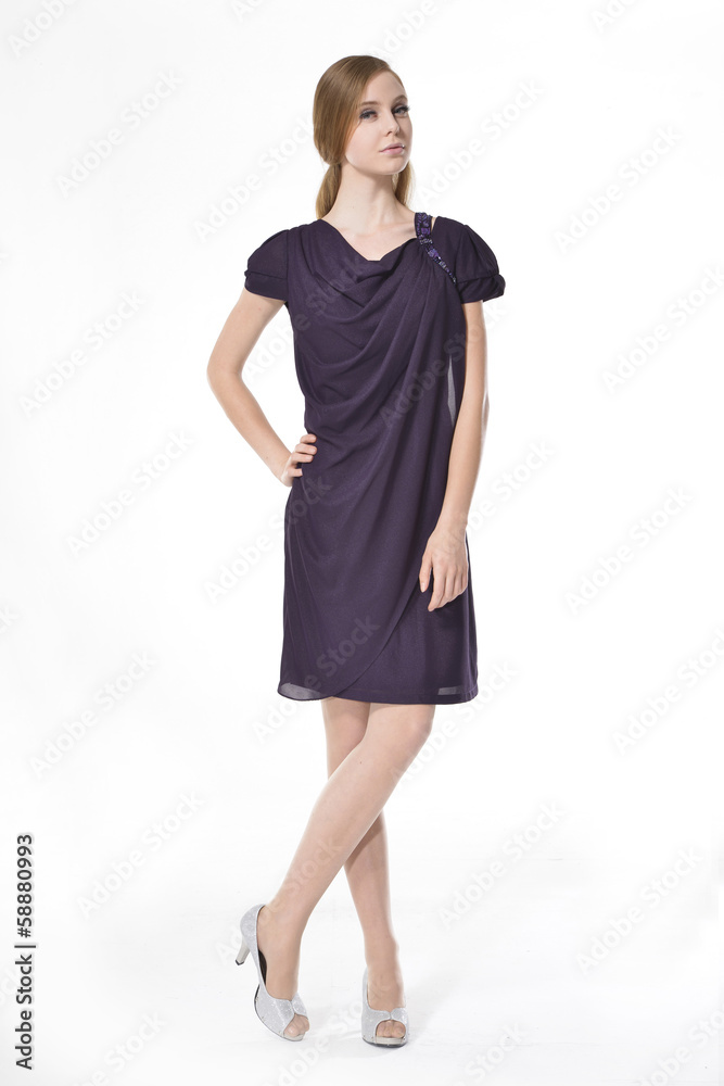 Full length Portrait of beautiful young woman posing Full length Portrait of beautiful young woman posing