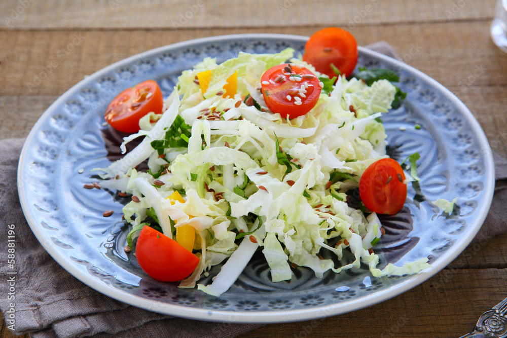 fresh salad with Chinese cabbage fresh salad with Chinese cabbage