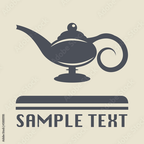 Lamp Aladdin icon or sign, vector illustration