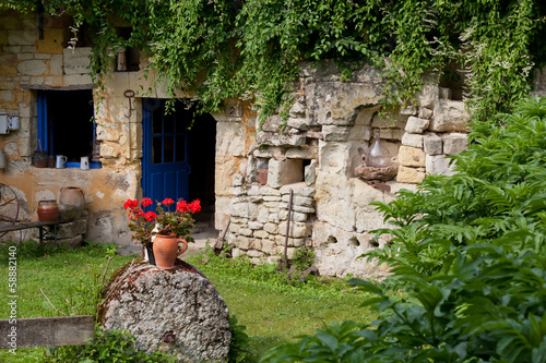 the homestead of troglodytes forged in the rock near Saumur