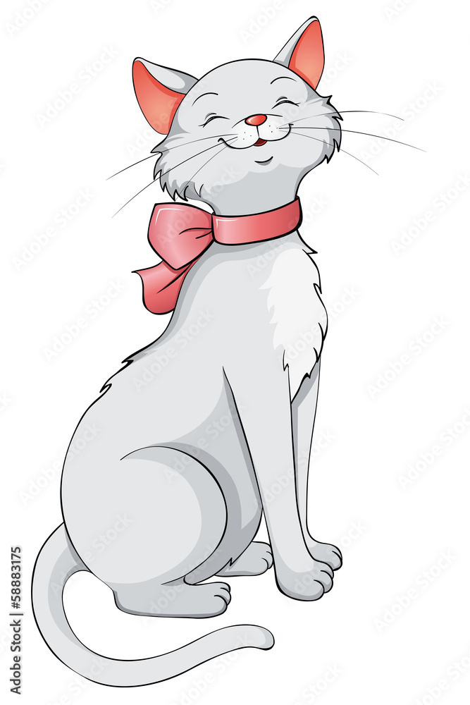 Fototapeta premium hübsche weiße Katze