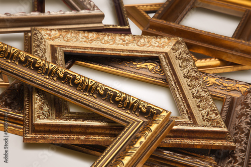 Heap of gold antique frames
