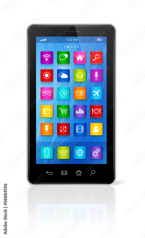 Smartphone Touchscreen HD - apps icons interface Smartphone Touchscreen HD - apps icons interface