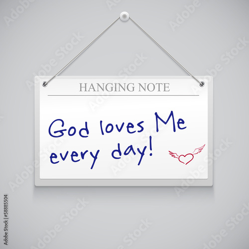 Hanging note board