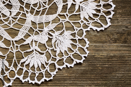 Lace on wood