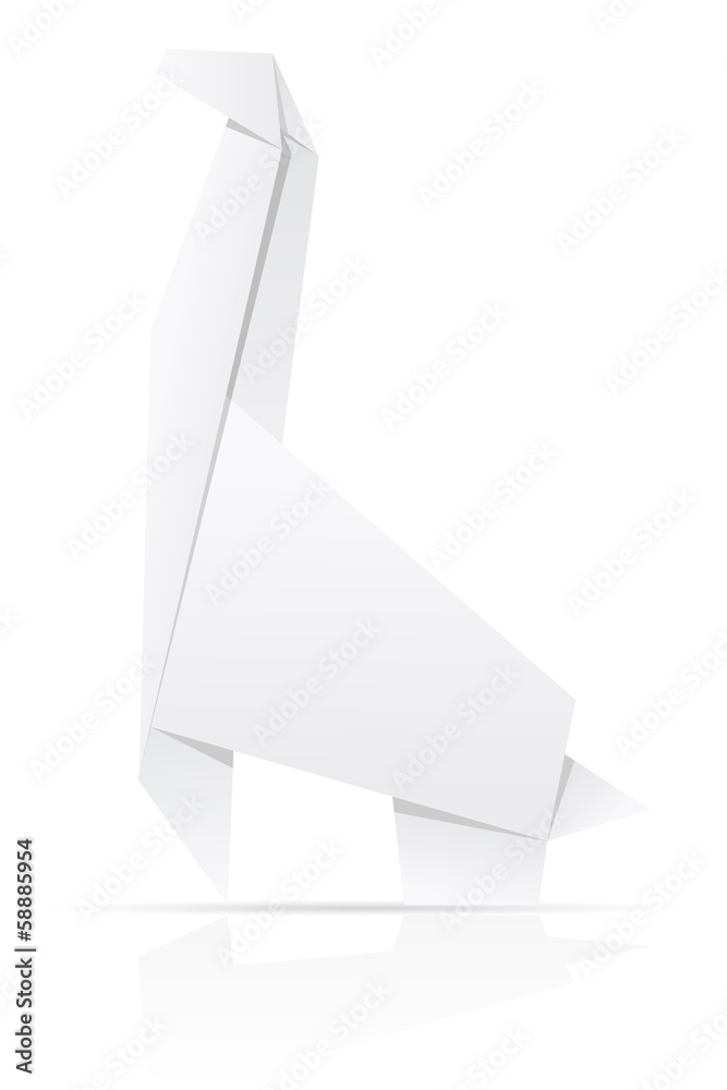 origami paper giraffe vector illustration origami paper giraffe vector illustration