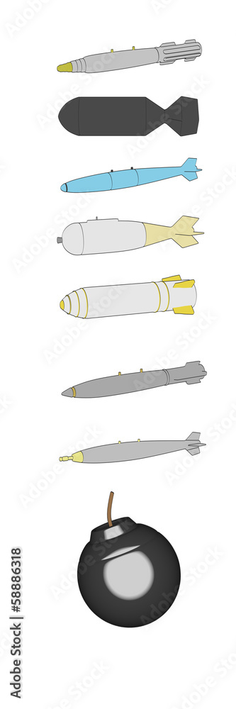 cartoon image of bomb - weapon