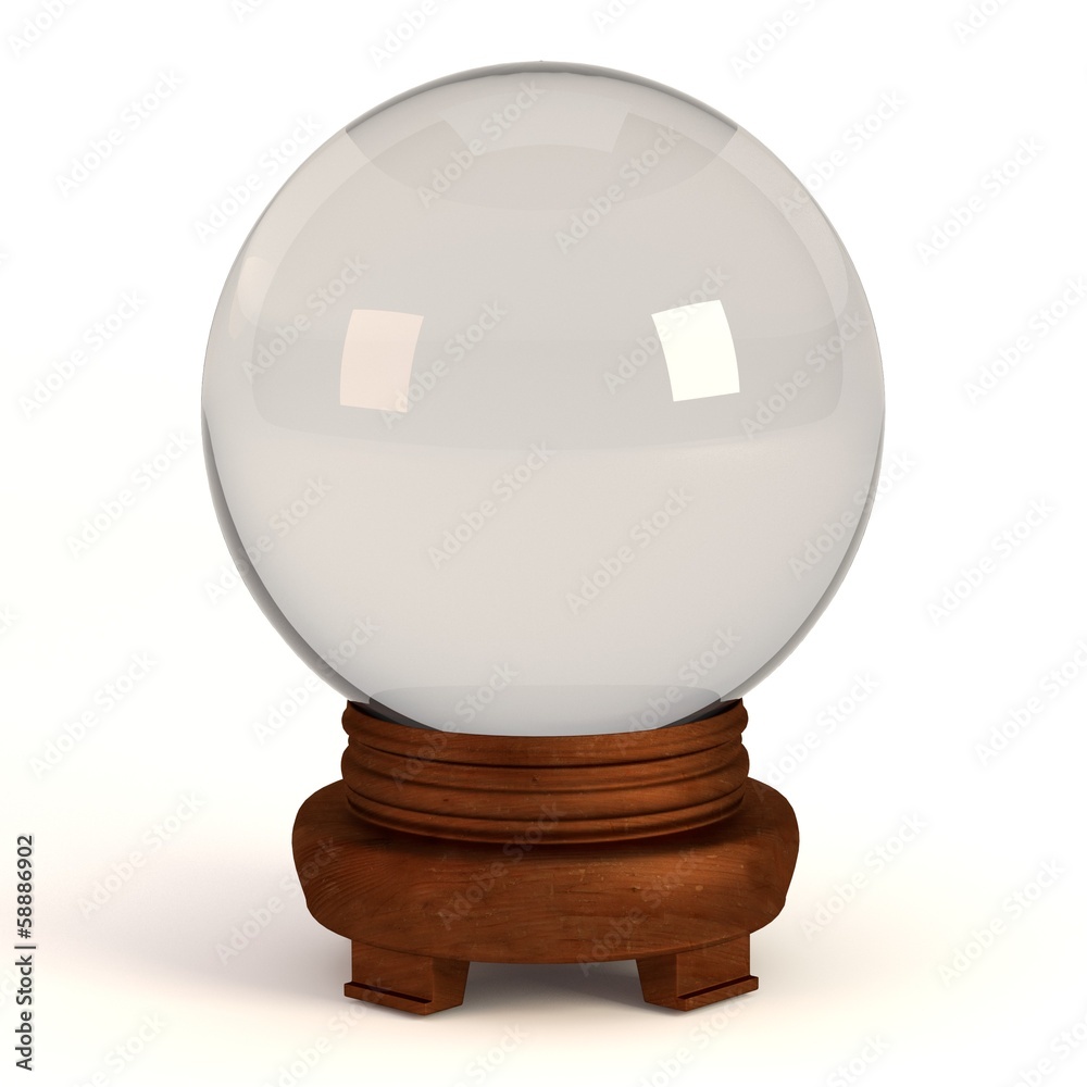 realistic 3d render of crystal ball realistic 3d render of crystal ball