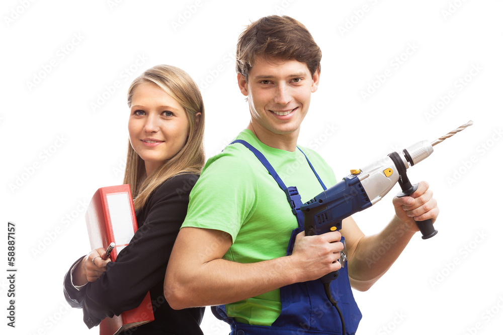Teamwork in construction company Teamwork in construction company