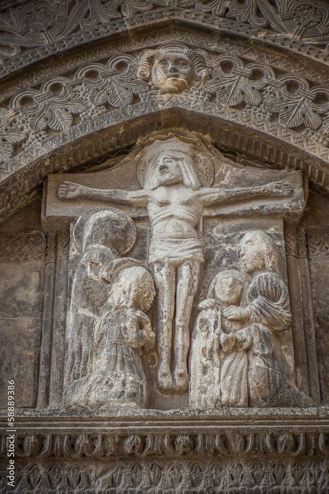 Jesus Christ cross bas-relief