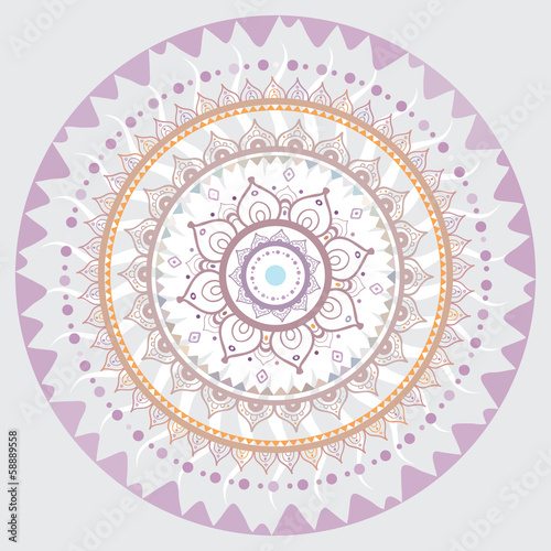 Photo Mandala. Indian decorative pattern.