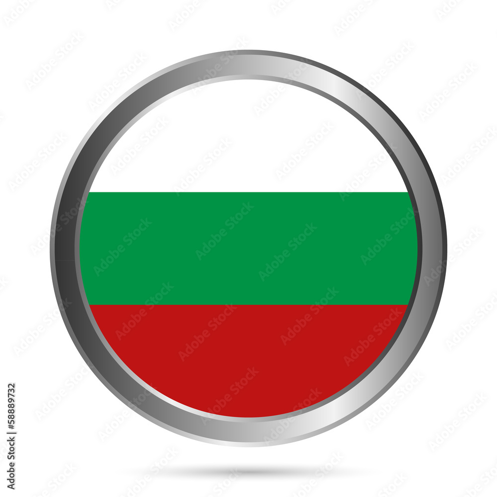 Bulgaria flag button. Bulgaria flag button.