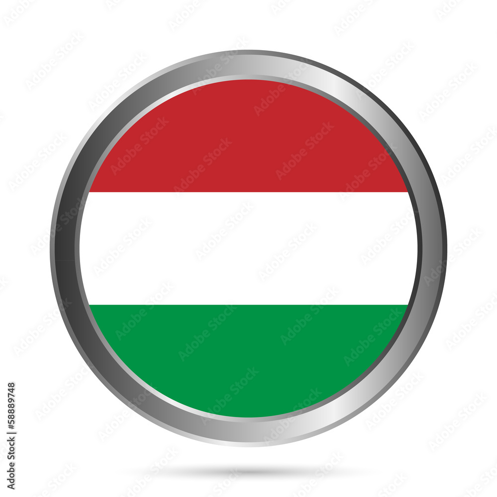 Hungary flag button. Hungary flag button.
