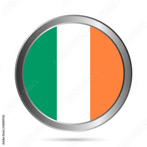 Free Download Ireland flag button. The colors of the original. - GFXLoad