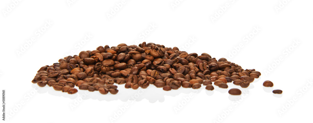 Coffee grains close up Coffee grains close up