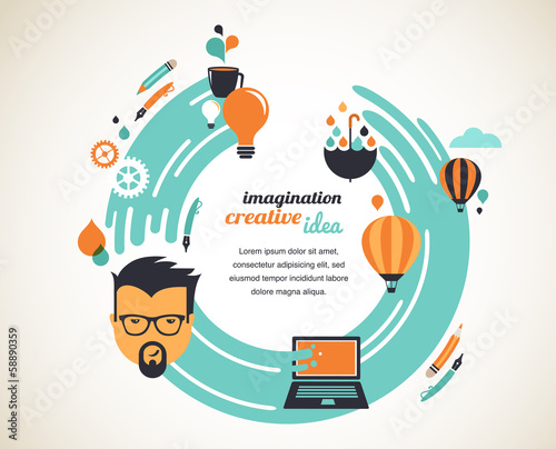 Design, creative, idea and innovation concept