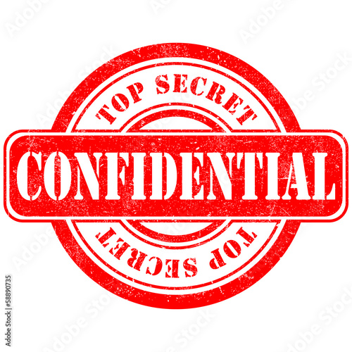 Stamp confidential top secret