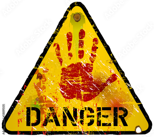danger sign, warning / prohibition sign, vector
