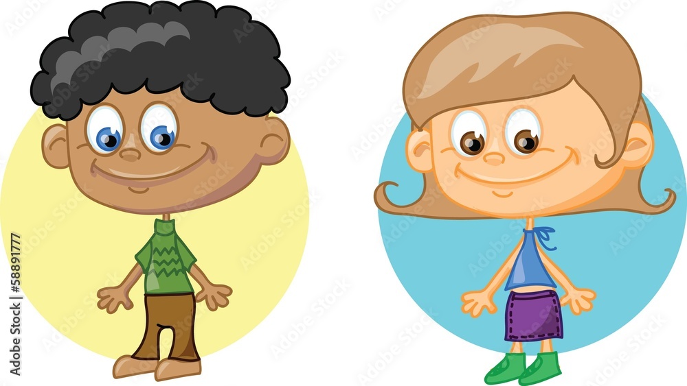 Симпатичные карикатуры дети