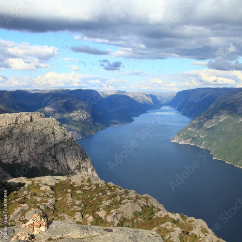 Lysefjorden - fiord landscape in Norway