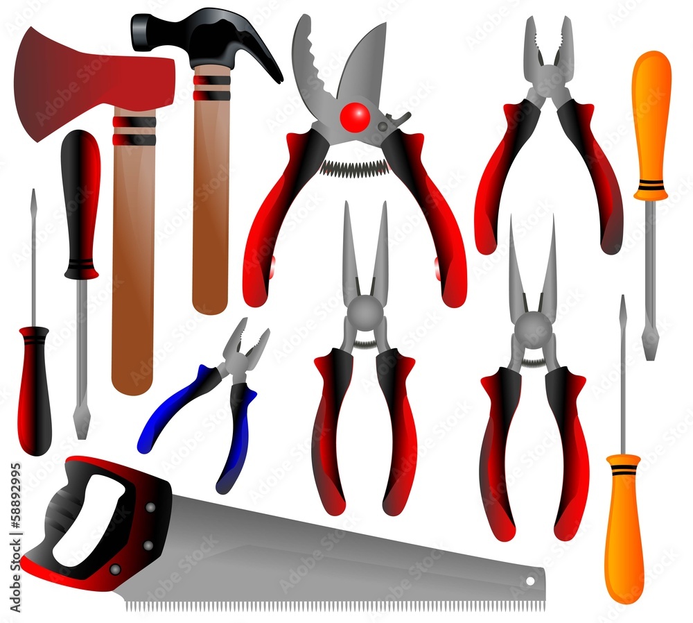 construction tools, shovel, shears construction tools, shovel, shears